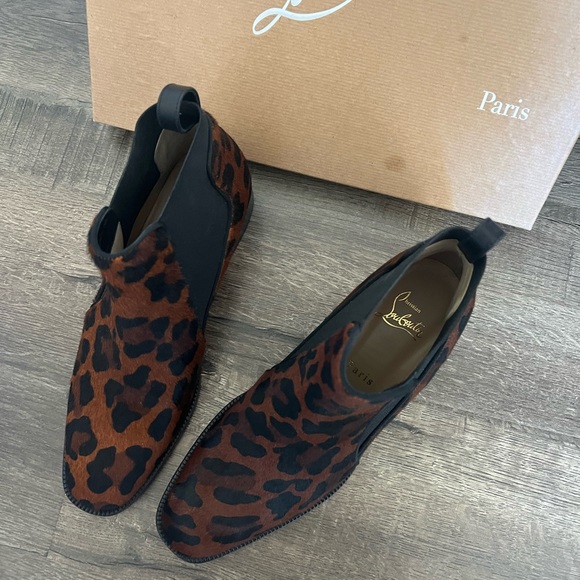 Brand new with box Christian Louboutin marmada Chelsea booties pony hair foxy - Picture 14 of 15